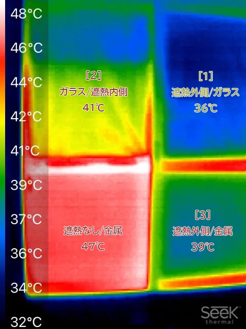 工場内側から温度測定